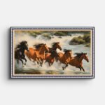 running-horses-in-water-wall-painting