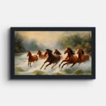 running-horses-in-water-wall-painting
