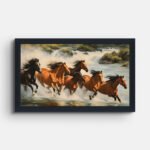 running-horses-in-water-wall-painting