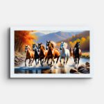 seven-horses-running-wall-painting