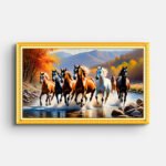 seven-horses-running-wall-painting