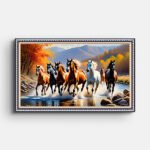 seven-horses-running-wall-painting