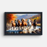 seven-horses-running-wall-painting