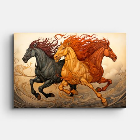 Three Horses Wall Painting