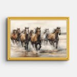 watercolor-painting-horses-running-in-water