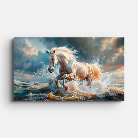 White Horse in Water Wall Painting