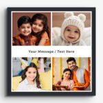 4 Photo Collage Frame with Personalized Text