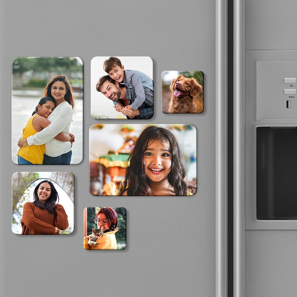 Fridge photo magnets