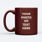 Custom brown mug